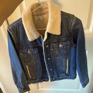 Sherpa lined denim jacket